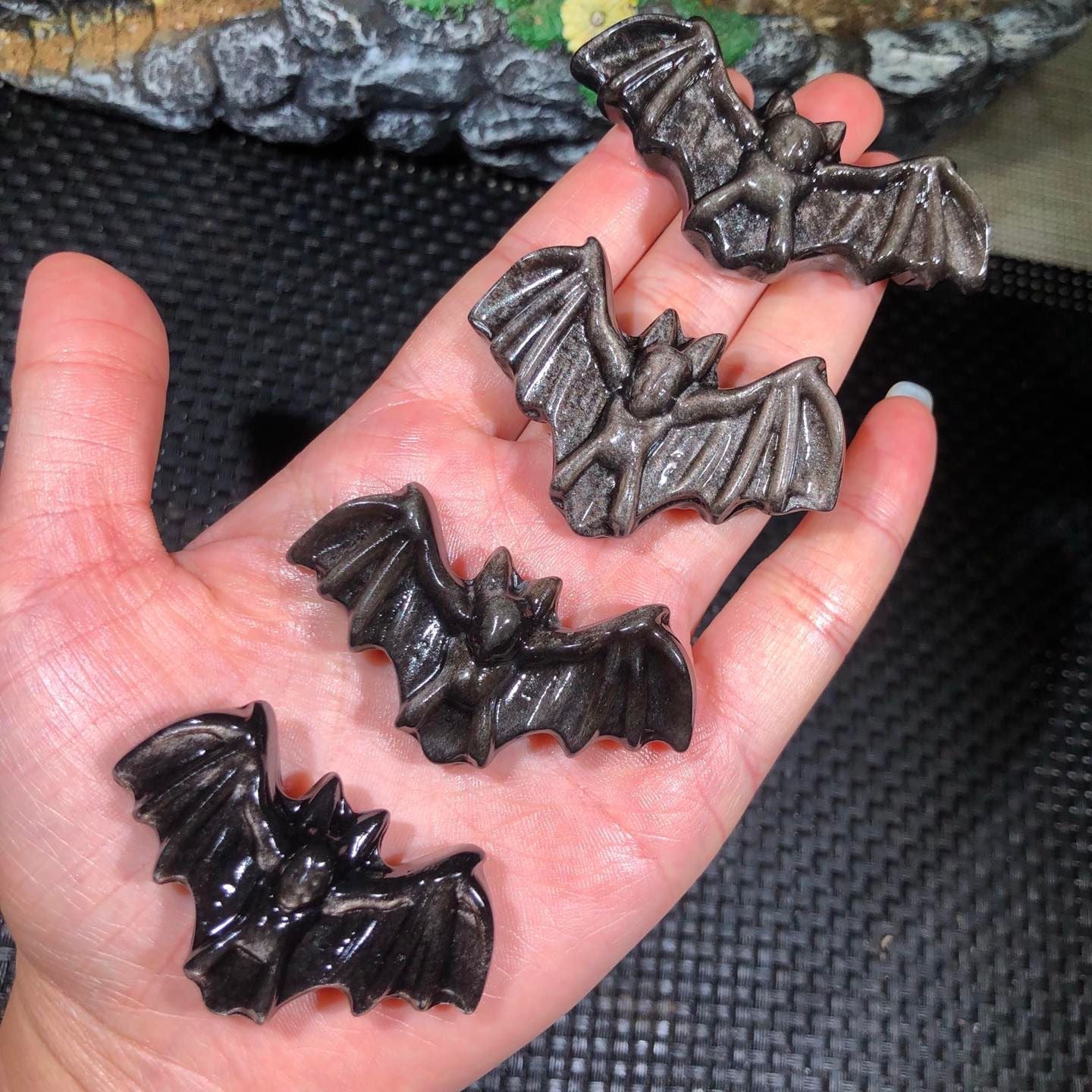 halloween bats  obsidian bats