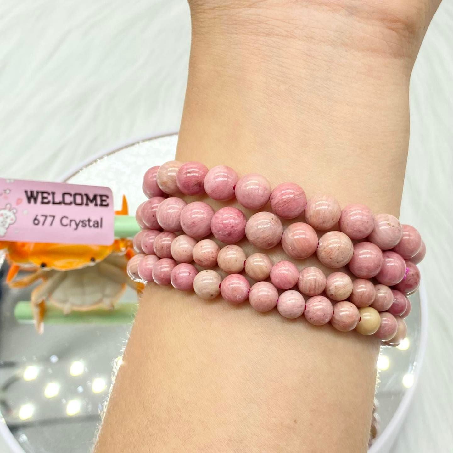 Pink Rhodonite Bracelet