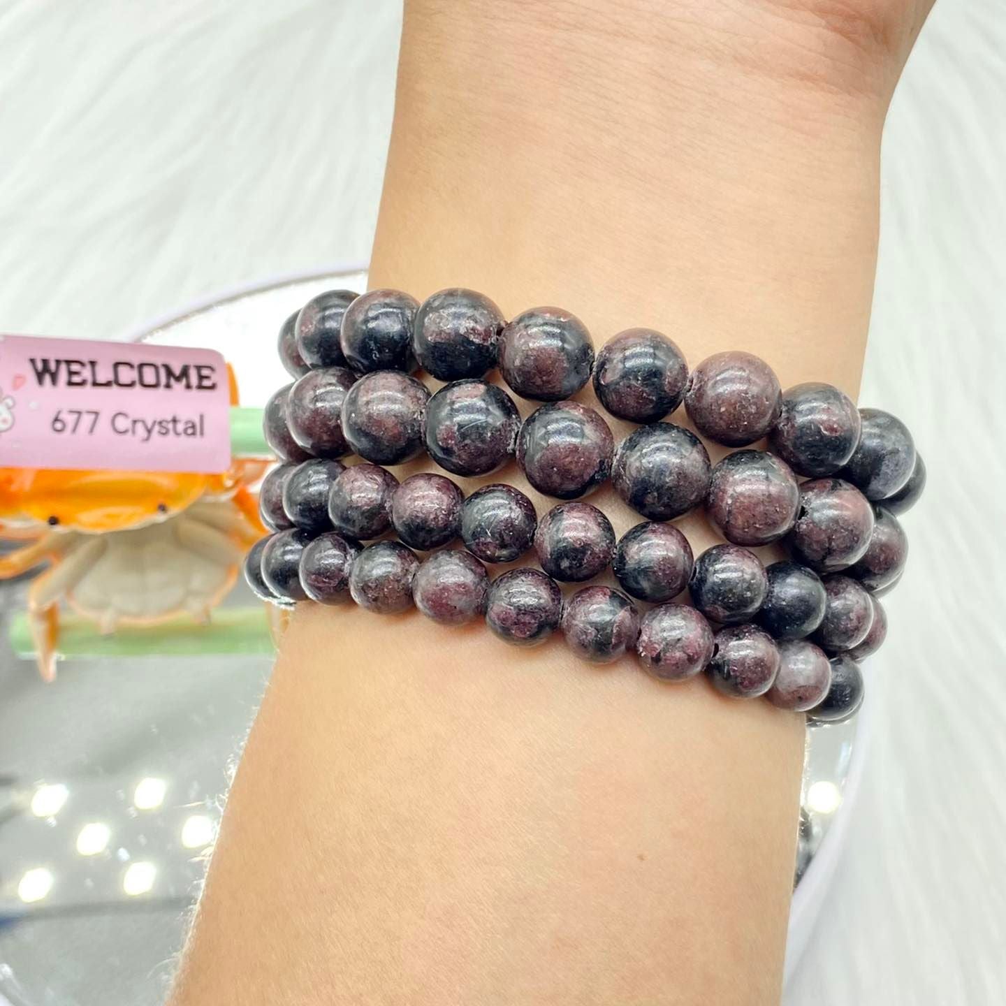 Astrophylite Garnet Bracelet