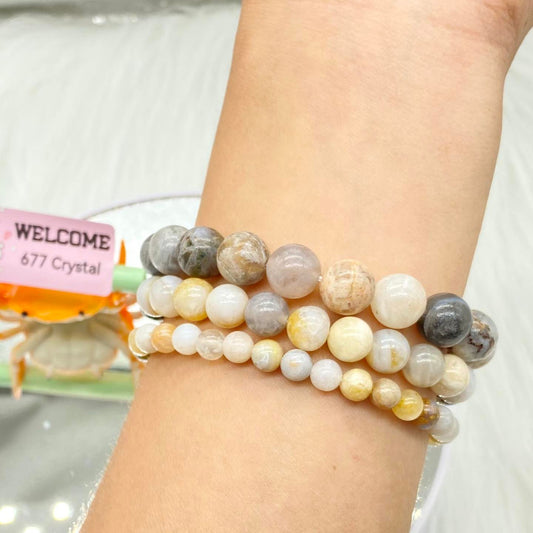 Bamboo Leaf Agate Bracelet