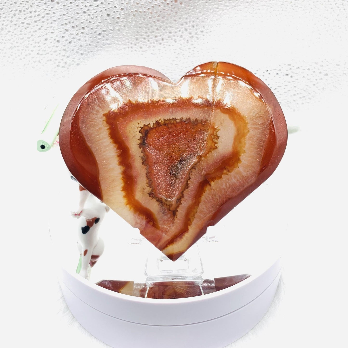 Carnelian Heart with Geode - 677 Crystal