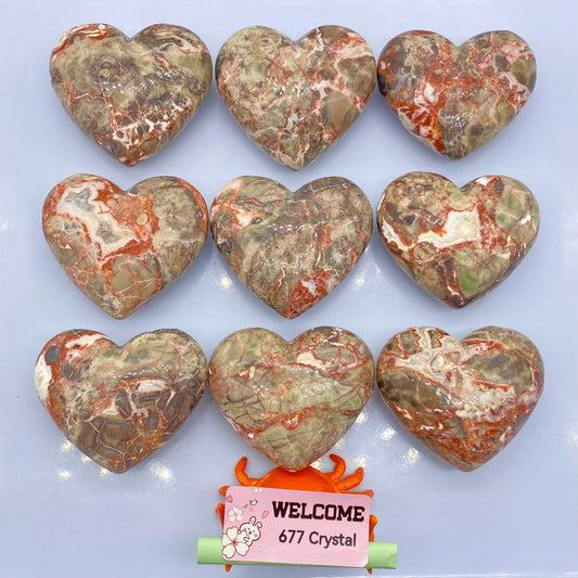 Coin Agate Heart - 677 Crystal