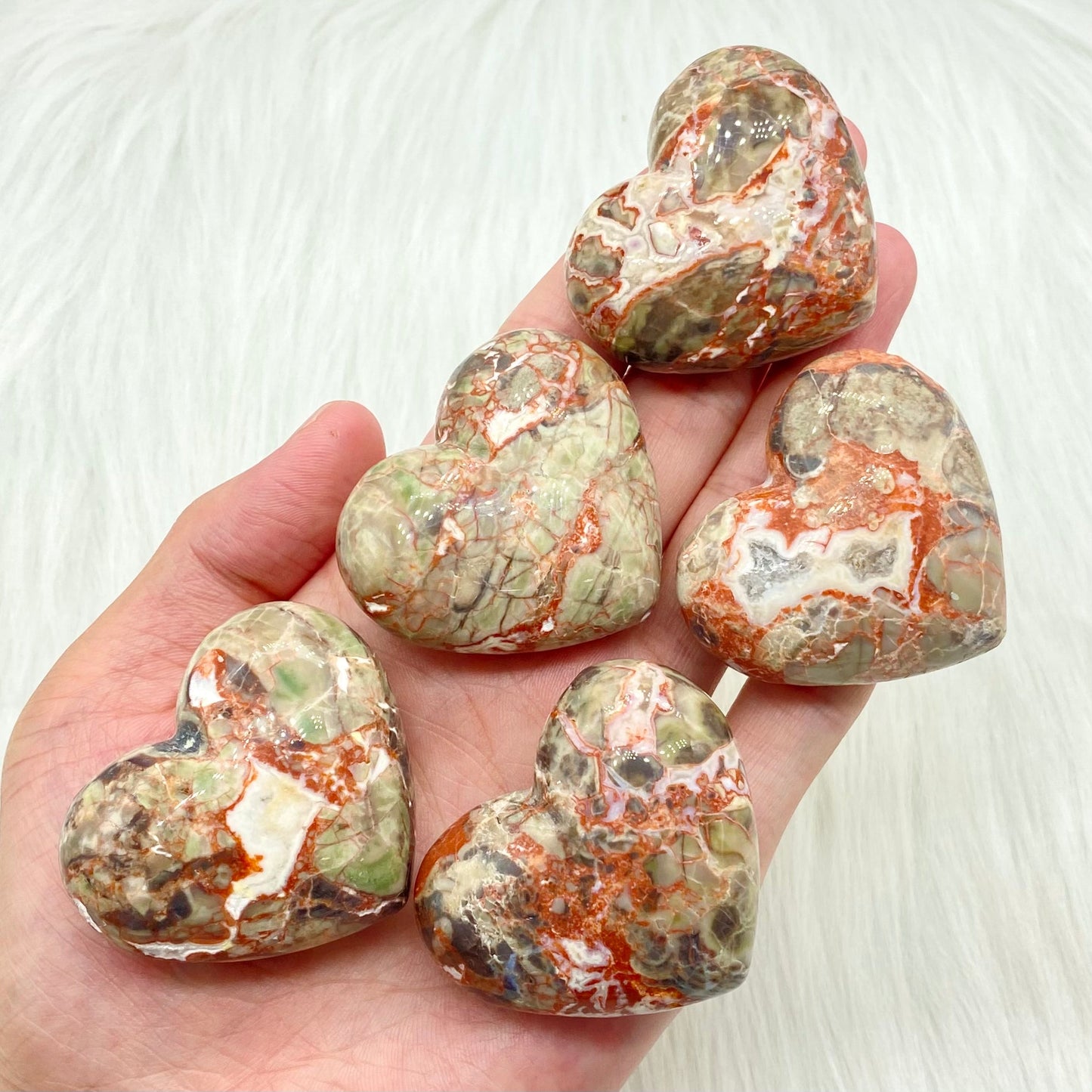 Coin Agate Heart - 677 Crystal