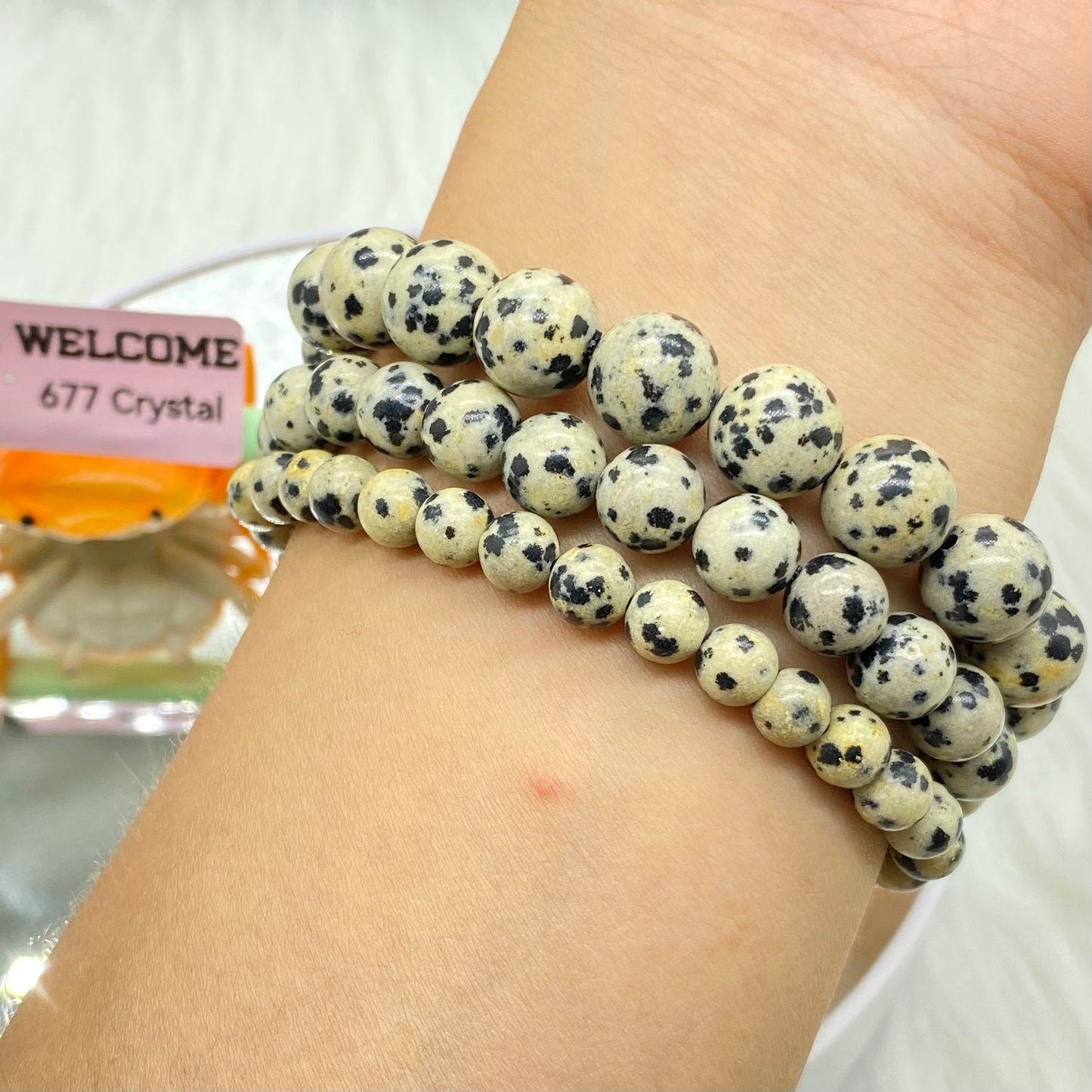 Dalmatian Jasper Bracelet - 677 Crystal